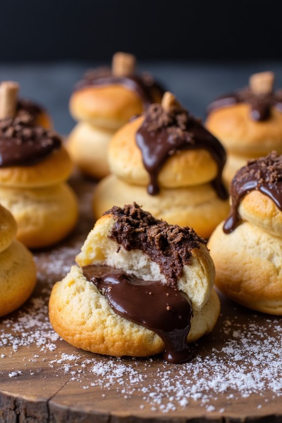 decadent chocolate filled pastries