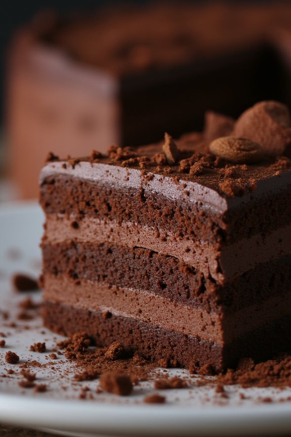 decadent chocolate mousse cake