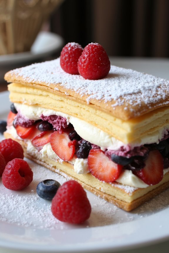 decadent layered berry dessert