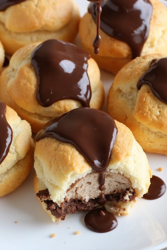 decadent mocha filled pastries