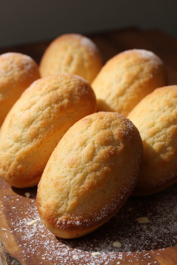 delicate buttery shell shaped cakes