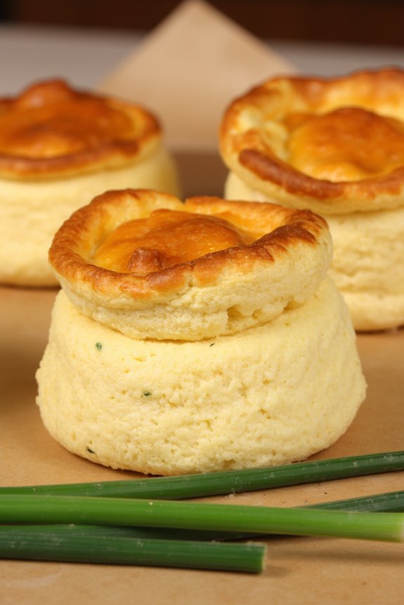 delicate cheese and chive souffl