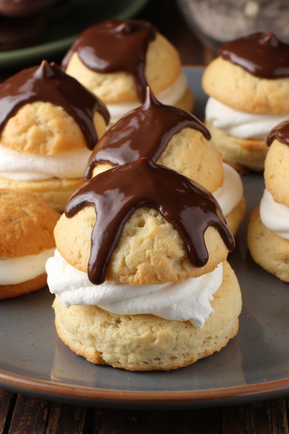 delicate cream filled pastries