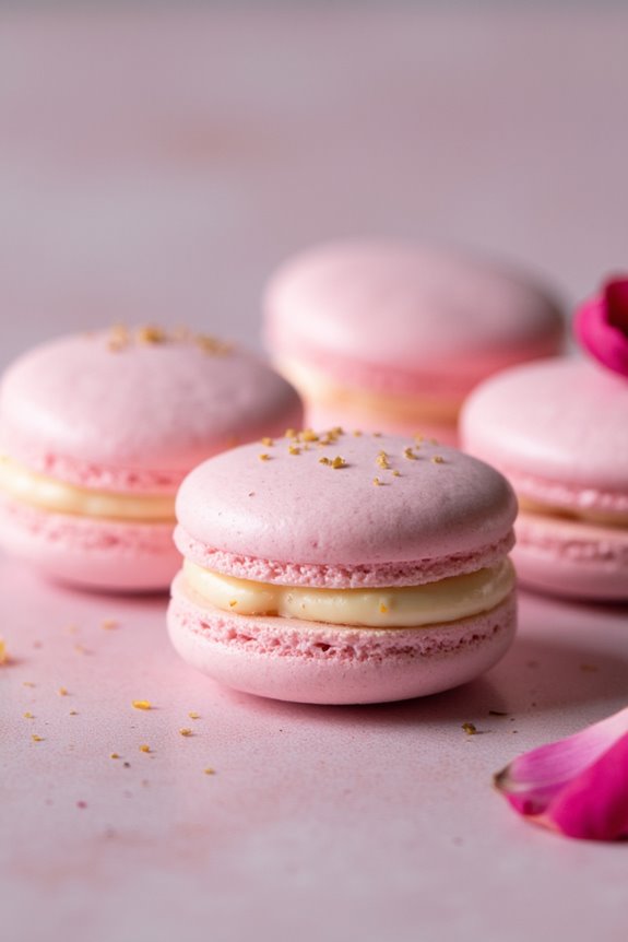 delicate floral french dessert