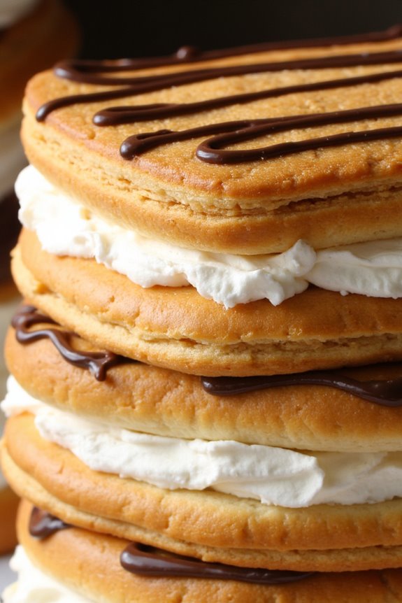 delicate layered pastry dessert