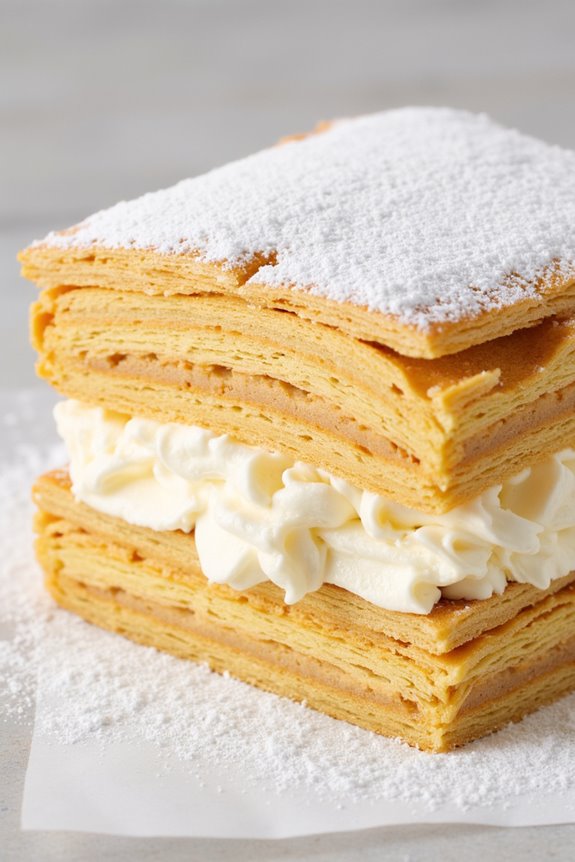 delicate layers rich cream