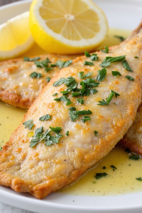 delicate lemon butter sole dish