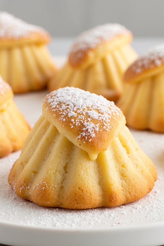 delicate lemon flavored french cakes