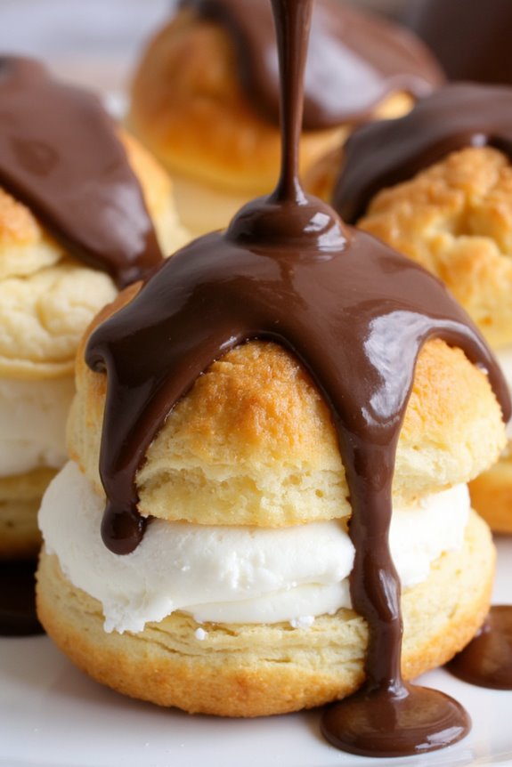 delicate puffs rich chocolate