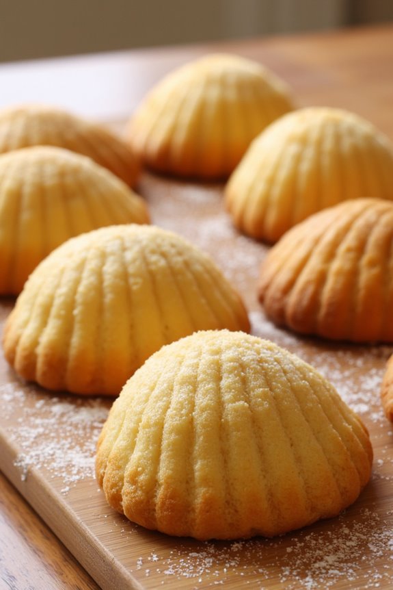 delicate shell shaped tea cakes