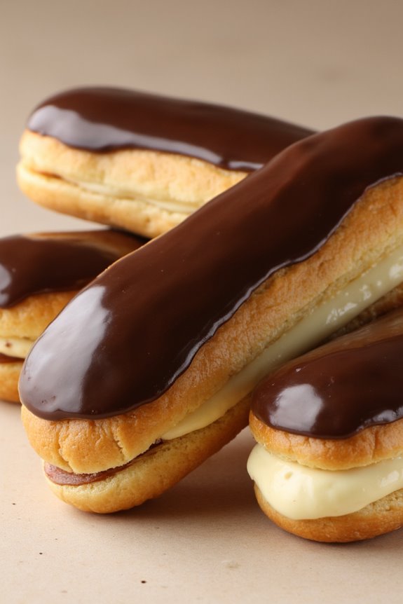 delicious homemade cream filled clairs