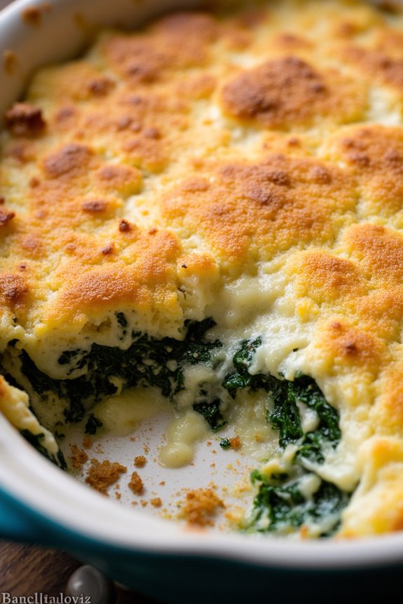 delightful emmental spinach gratin