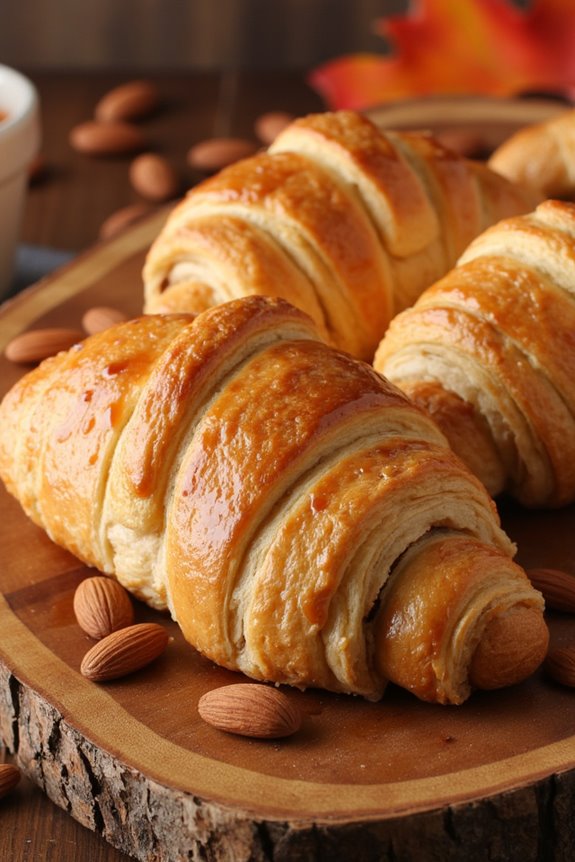 delightful maple almond croissants