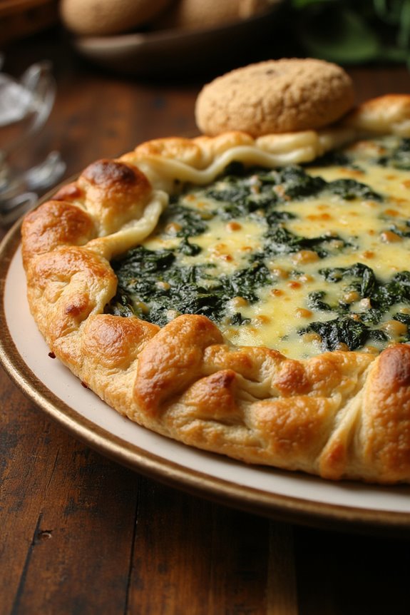 delightful spinach and cheese tart