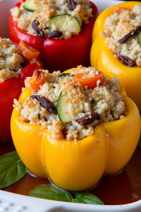 delightful vegetarian stuffed peppers