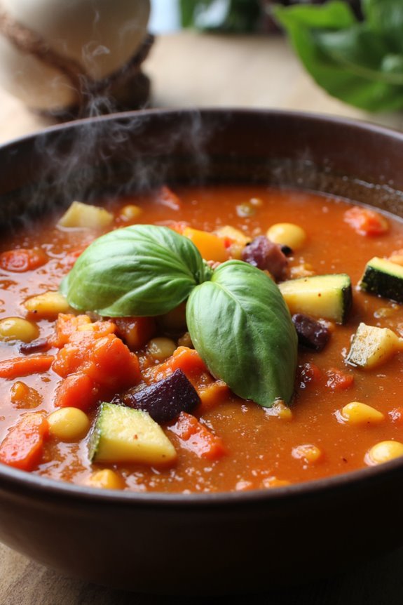 delightful vibrant vegetable soup