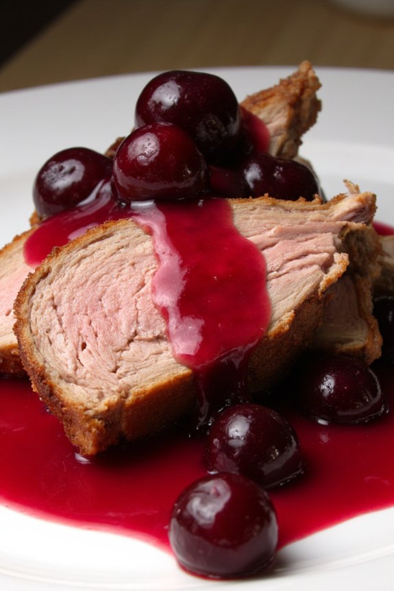 duck breast with cherry sauce