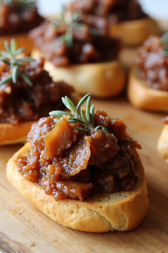duck confit fig crostini