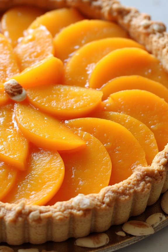 elegant apricot almond tart