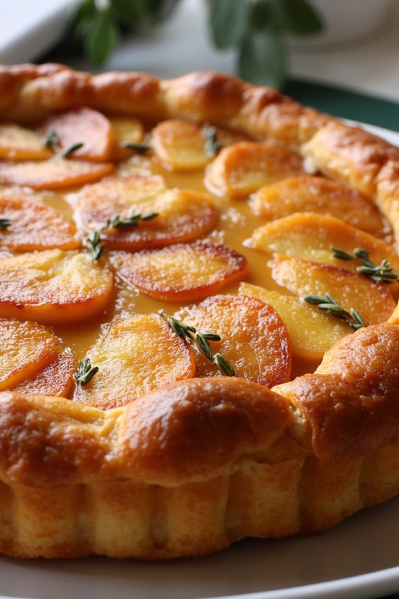 elegant caramelized apple tart