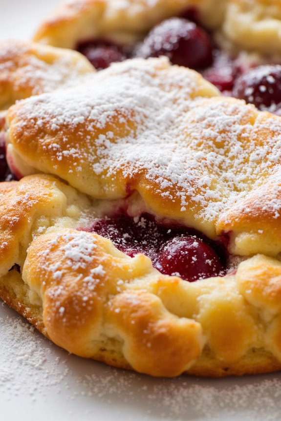 elegant cherry custard dessert