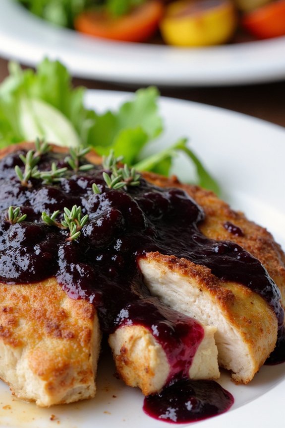 elegant duck with blackberry sauce