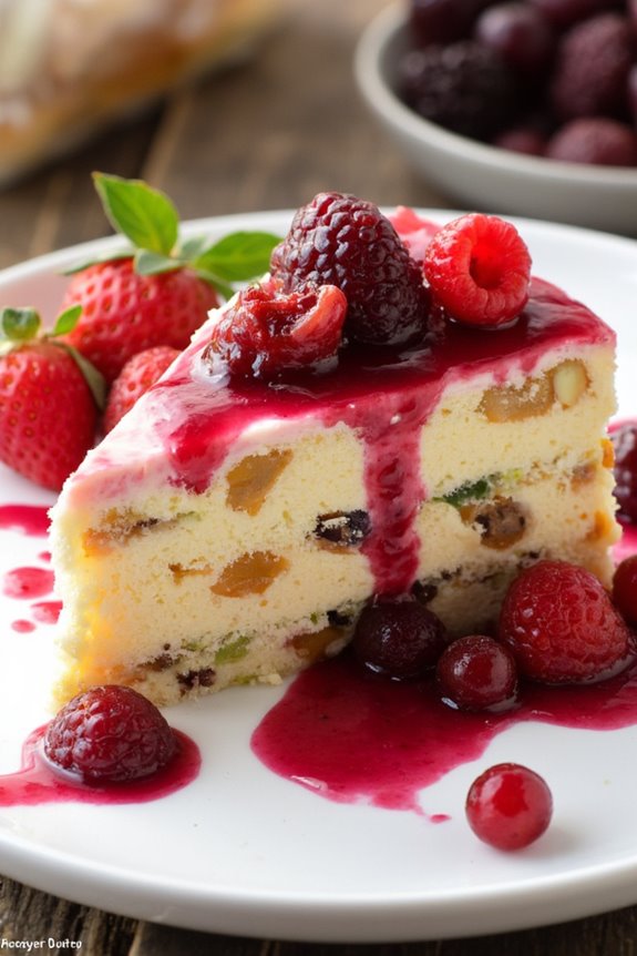 elegant frozen nougat dessert