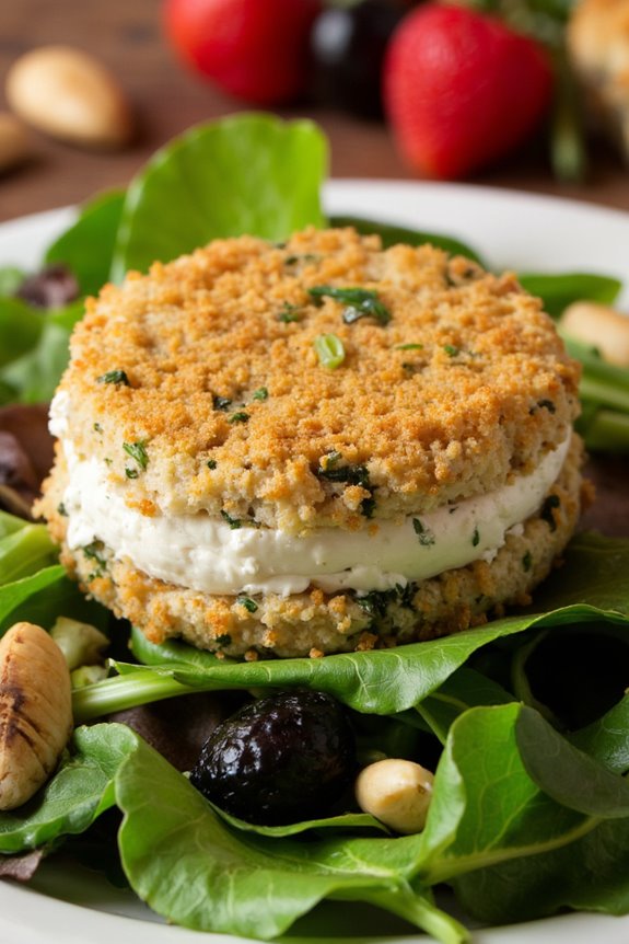 elegant herb crusted goat cheese