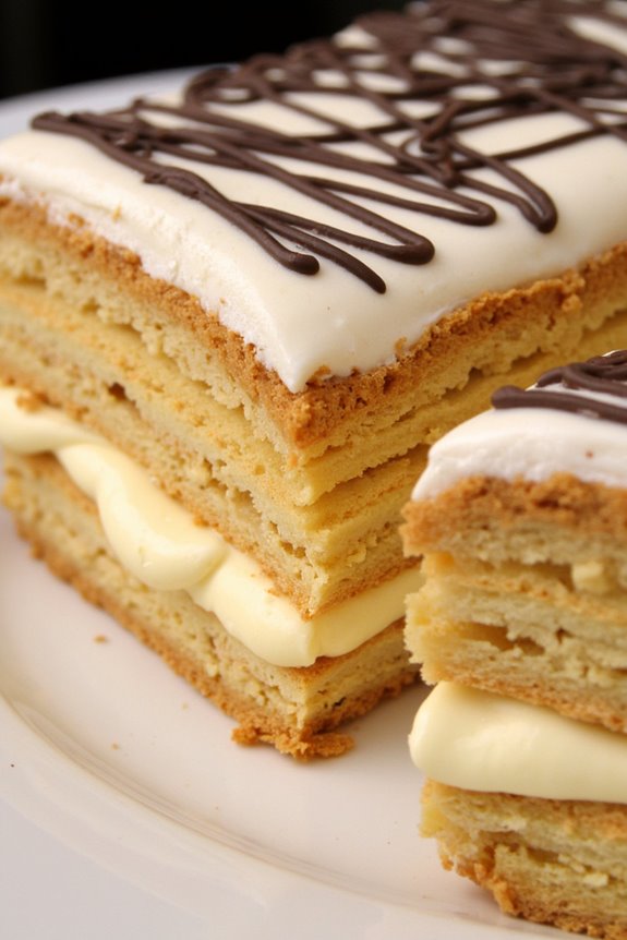elegant layered french pastry