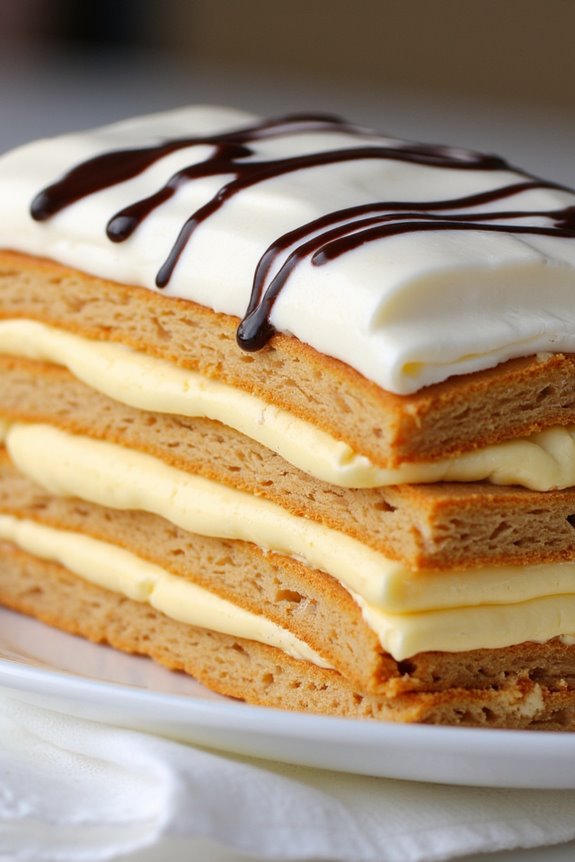 elegant layered french pastry