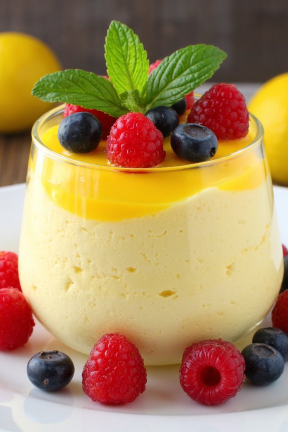 elegant lemon custard dessert