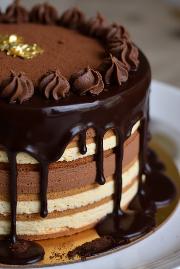 elegant multi layered french cake