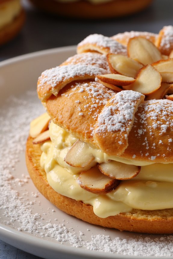 elegant praline filled choux pastry