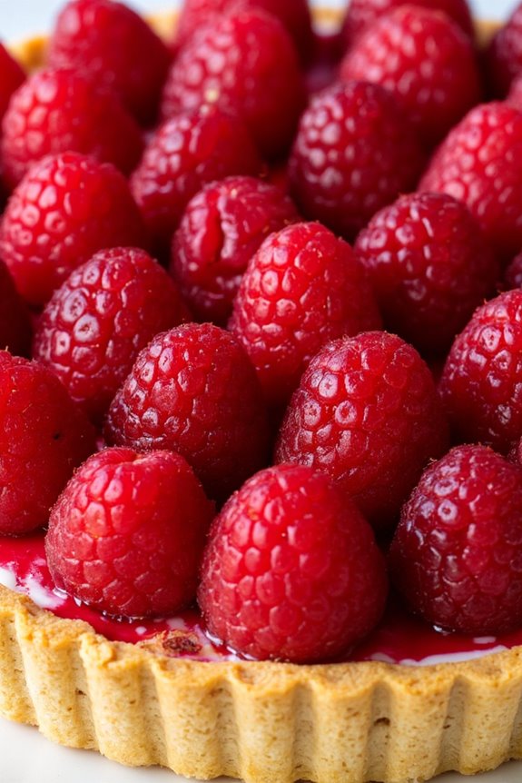 elegant raspberry rose tart