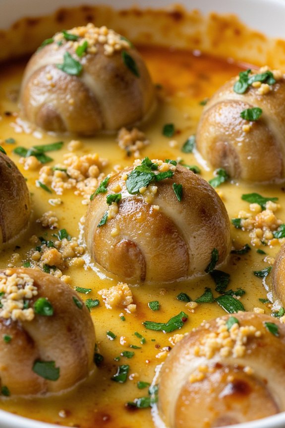 escargots in herb butter