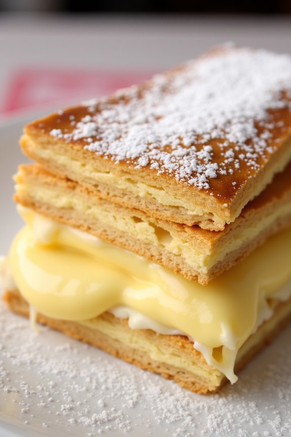flaky pastry creamy custard