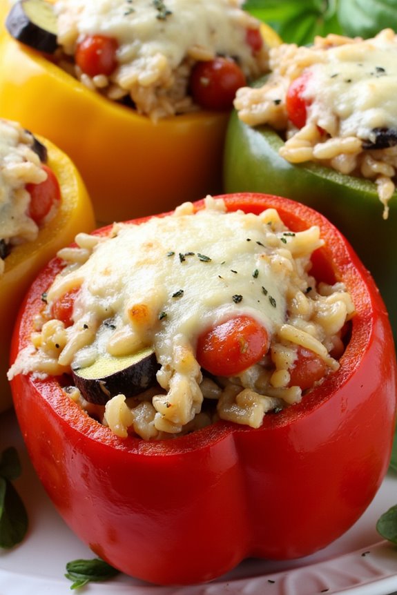flavorful vegetarian stuffed peppers