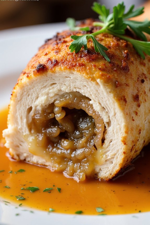 french onion stuffed chicken