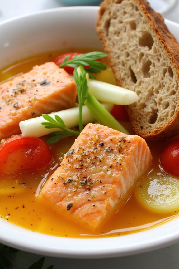 fresh salmon bouillabaisse delight