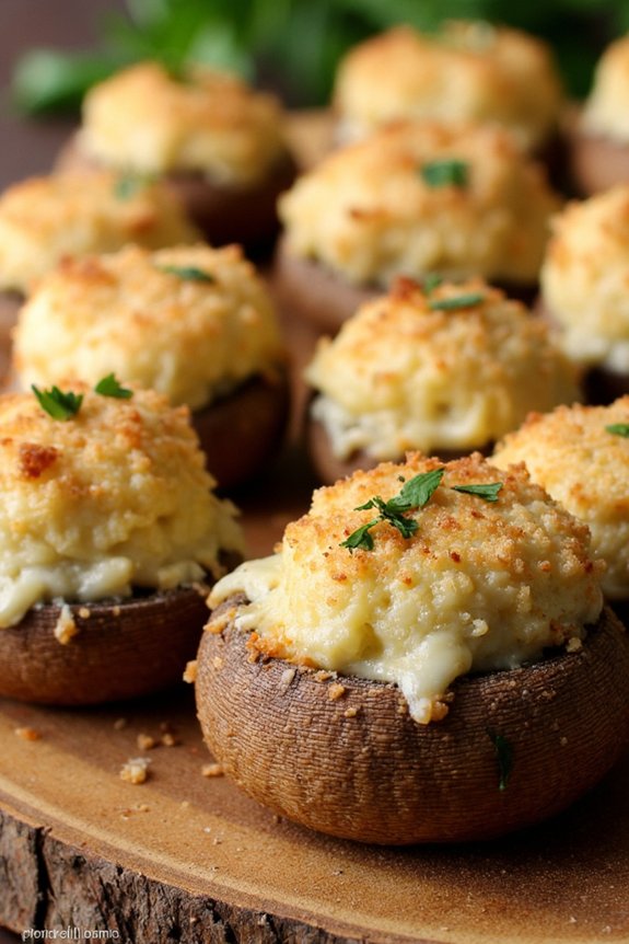 garlic cheese stuffed mushrooms recipe