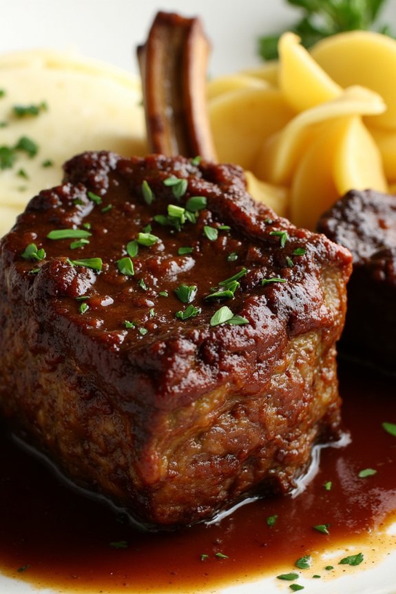 garlic wine braised short ribs