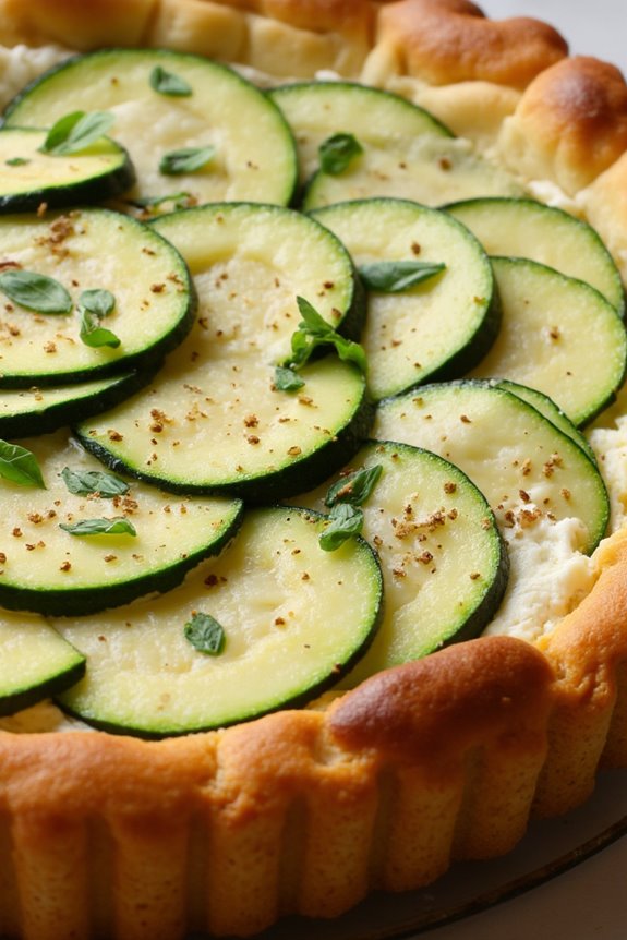 gluten free zucchini basil tart