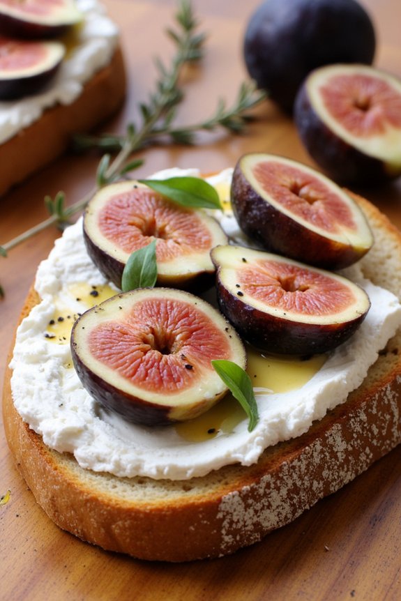 goat cheese and figs tartine