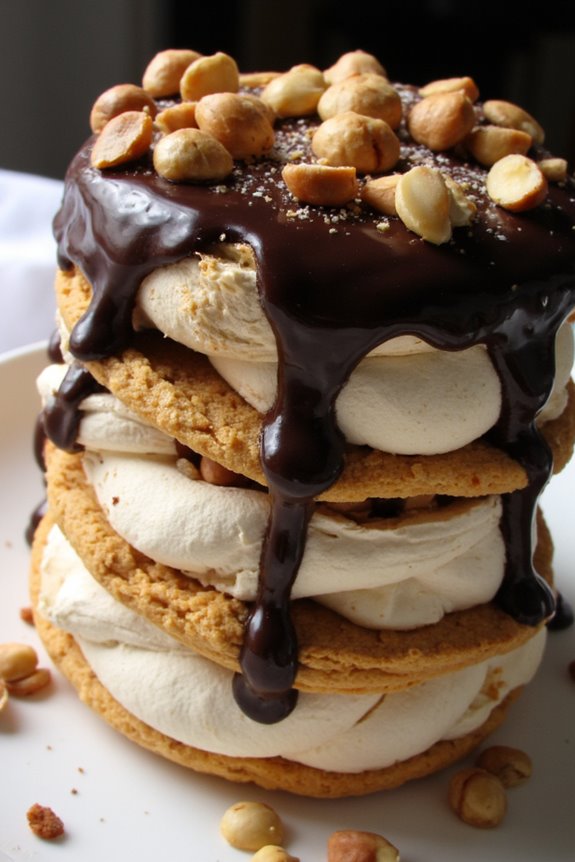 hazelnut meringue layered dessert