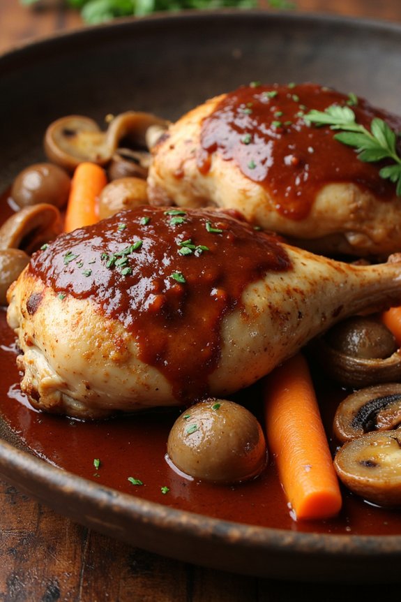hearty chicken in wine