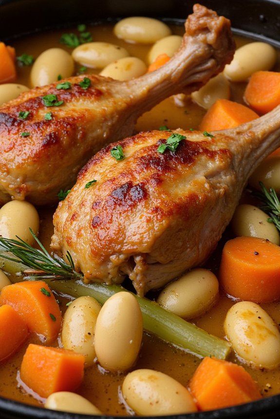 hearty duck leg cassoulet