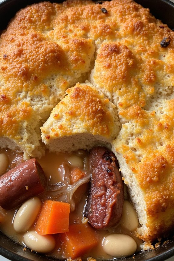 hearty slow cooked bean casserole