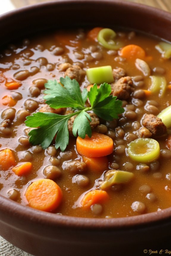 hearty vegetarian lentil soup