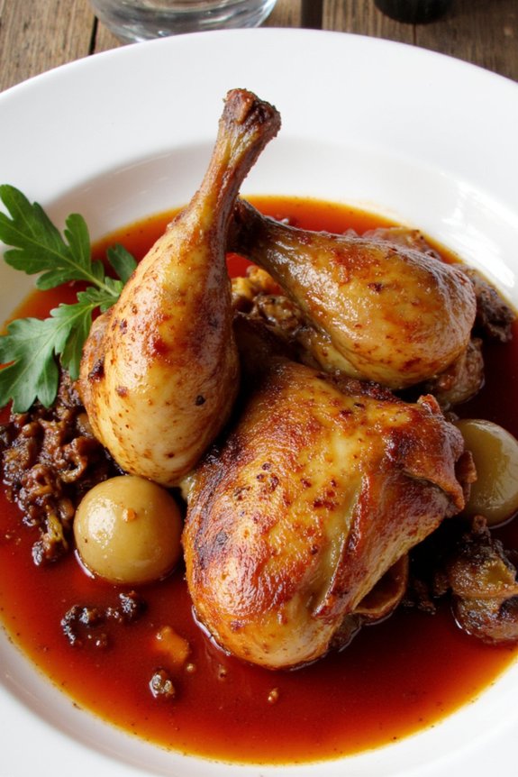 herb infused chicken wine stew