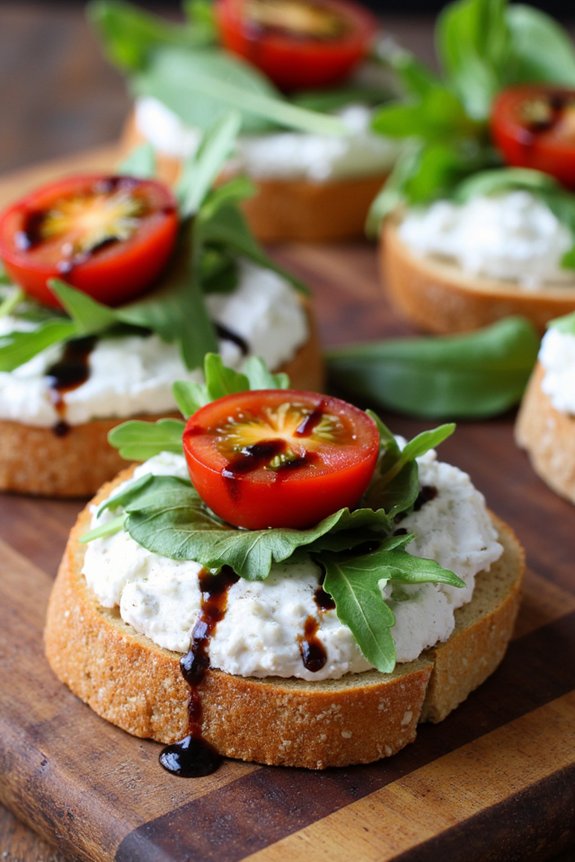 herbed goat cheese tartines
